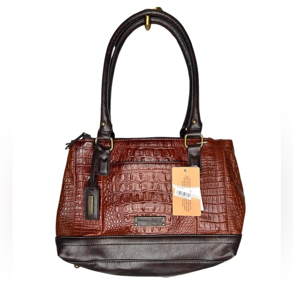 Tignanello Leather Houston St Crocodile Embossed Bag New With Defects** - Picture 1 of 15